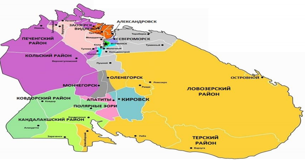 Районы мурманска. Карта Печенгского района Мурманской области. Карта Печенгского района Мурманской. Границы Печенгского района на карте. Запад на карте.