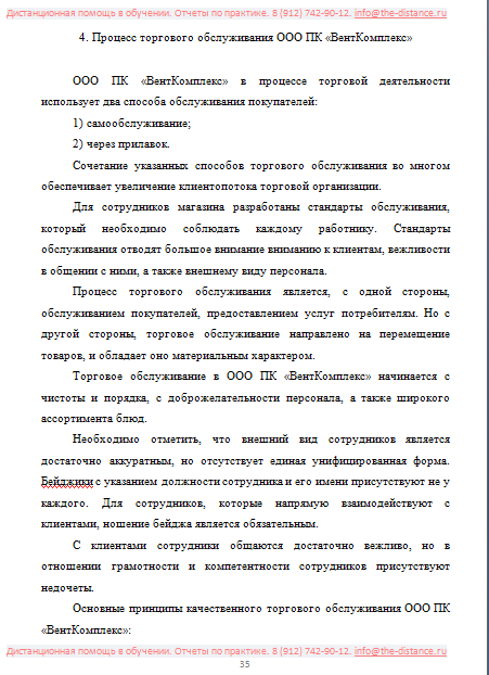 Пример отчета по практике МВЕК