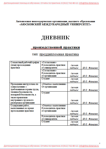 Пример отчета по практике по лингвистике