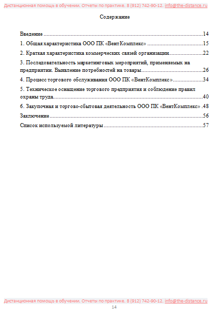 Пример отчета по практике МВЕК