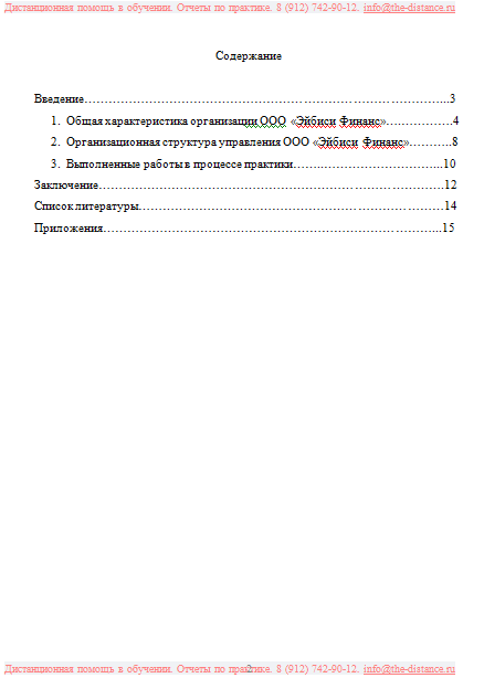 Пример отчета по практике ТулГУ